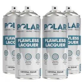 Polar Specialist Coatings 060964841915 Clear Matte Flawless Lacquer Spray - 4 X 13.5 Fl Oz Coat