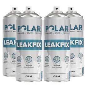 Polar Specialist Coatings 060964841922 Clear Leak Fix Spray 4 X 13.5fl. Oz Waterproof Roof Sealant Instantl