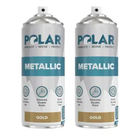 1038-2 Polar Specialist Coatings Metallic Gold Spray Paint - 2 X 13.5 Fl Oz Multi-purpose Interior And E