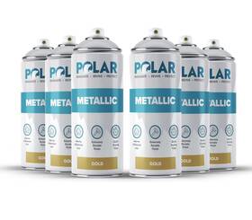 Polar Specialist Coatings 1038-6 Metallic Gold Spray Paint - 6 X 13.5 Fl Oz Pack Of