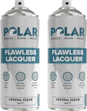 Polar Specialist Coatings 313110167151 Clear Matte Flawless Lacquer Spray - 2 X 13.5 Fl Oz Coat
