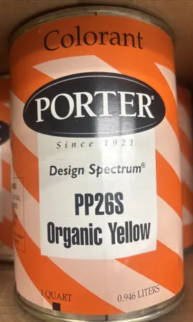 Pp26s Porter Paints Paint Colorant - Concentrate Organic Yellow Quart Sealed
