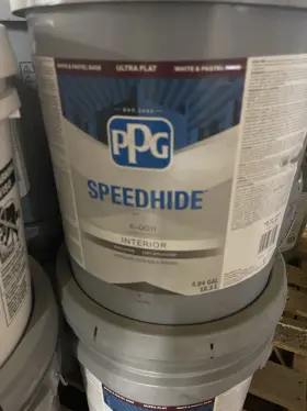 00433812 Ppg Speedhide Interior Latex Paint Ultra Flat White/b1 5 Gallons Free Shipping