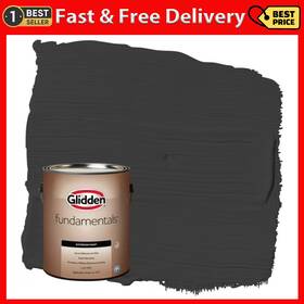 Ppg 00468204 Glidden Fundamentals Grab-n-go Black Flat Exterior Paint 1 Gallon