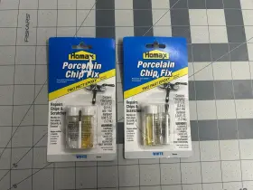 2-part Ppg 041072021647 2-pack Lot Homax Porcelain Ceramic Chip Fix Epoxy Scratch Repair White