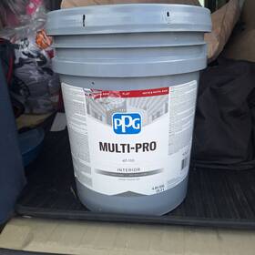 Ppg 088625057333 Multi-pro 5 Gal Interior Latex Flat White Paint Unopened 85 Value