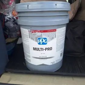 Ppg 088625057333 Multi-pro 5 Gal Interior Latex Flat White Paint Unopened 85 Value