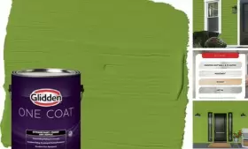 Gloex10db Ppg 396945 Gloex10db/01 Exterior Paint 1 Gallon Pack Of Flat Glidden One Coat Antique Moss