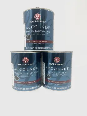 Pratt & Lambert 035777575376 And Accolade Exterior Paint Primer Semi-gloss Bright White 1 Quart