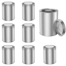 Quaocens 797447905554 8 Pcs Empty Paint Cans With Lids 1 Pint Size Metal L