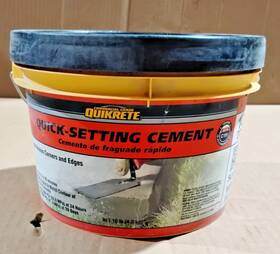 Quikrete A6xxnh4nn Quick Setting Cement 10-15 Min Concrete Repair 10 Lb Pail