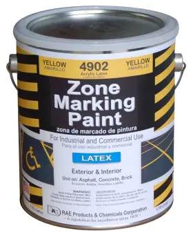 4902-01 Rae Products Jan-02 Yellow Latex Zone Marking Paint 1-gallon