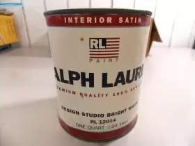 Rl12014 Ralph Lauren Quart Of Paint Interior Satin Design Studio Bright White Rl 12014