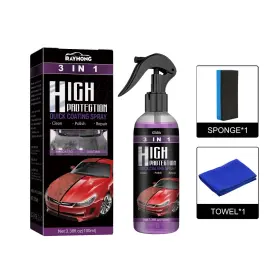 Rapidroo-shop 313038483494 3 In 1 Rapid Ceramic Coating Fortify Car Wax Polish Spray Hydrophobic Intense Gl