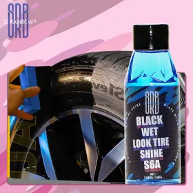 Rapidroo-shop 705353534669 Black Wet Look Tire Shine Dressing -automotive Clear Coat Spray Fo