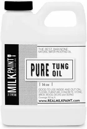 Real Milk Paint 813292020034 Pure Tung Oil - 32 Oz Forms A Flexible Waterproof Finish