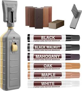 Rebecca 731723623930 Floor Repair Kit With Heat Pen 6 Colors Wood Markers For Vinyl Laminate Ha