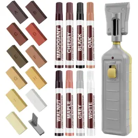 Rl712-01 Rebecca Laminate Floor Repair Kit With Heat Pen - Hard Wax And Furniture Touch Up Mar