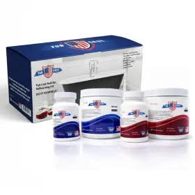 Refinished Bath Solutions 723478141005 Ekopel Roll On Tub Cast Bathtub Refinishing Kit 1 Count Pack Of White