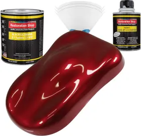 Restoration Shop 744110067965 - Fire Red Pearl Acrylic Enamel Auto Paint Complete Quart Pa