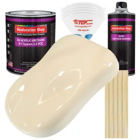 Restoration Shop 844825056145 Wimbledon White Acrylic Urethane Auto Paint Complete Gallon Kit Profes