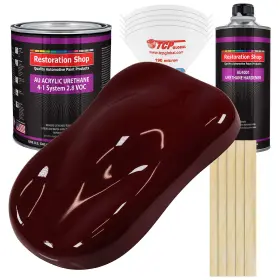 Restoration Shop 844825059689 Burgundy Acrylic Urethane Auto Paint Complete Gallon Kit Professional