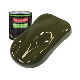 Restoration Shop 844926001297 Olive Drab Low Voc Urethane Basecoat Auto Paint Quart Color Only Prof