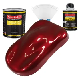 Restoration Shop 844926072570 Fire Red Pearl Acrylic Enamel Auto Paint - Complete Quart Kit Profe