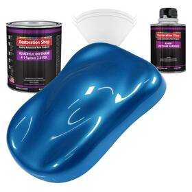 Restoration Shop 844926075229 Viper Blue Pearl Acrylic Urethane Auto Paint - Complete Quart Kit P