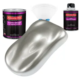 Restoration Shop 844926075557 - Brilliant Silver Firemist Acrylic Urethane Auto Paint Compl