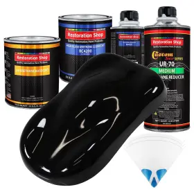 Restoration Shop 844926079173 Jet Black Urethane Basecoat With Clearcoat Auto Paint - Complete Medium Qua