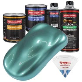 Restoration Shop 844926079562 - Gulfstream Aqua Metallic Urethane Basecoat Clearcoat Auto Pai