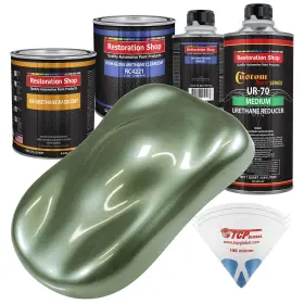 Restoration Shop 844926079616 Fern Green Metallic Urethane Basecoat With Clearcoat Auto Paint Complete Mediu