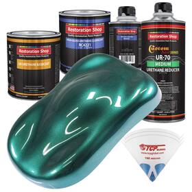 Restoration Shop 844926079654 - Dark Teal Metallic Urethane Basecoat With Clearcoat Auto Pain