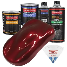 Restoration Shop 844926079678 Fire Red Pearl Urethane Basecoat With Clearcoat Auto Paint Complete Medium Qua