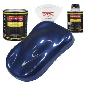 Restoration Shop 844926088953 Daytona Blue Metallic Acrylic Enamel Auto Paint - Complete Quart Kit