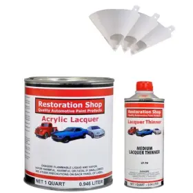 Restoration Shop 844926090901 - Wispy White Acrylic Lacquer Auto Paint Complete Quart