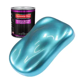 Restoration Shop 844927000633 - Azure Blue Metallic Acrylic Urethane Auto Paint Quart Pa