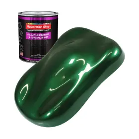 Restoration Shop 844927001821 British Racing Green Metallic Acrylic Urethane Auto Paint - Quart Color