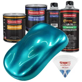 Restoration Shop 844927008998 Teal Green Metallic Urethane Basecoat With Clearcoat Auto Paint Complete Mediu