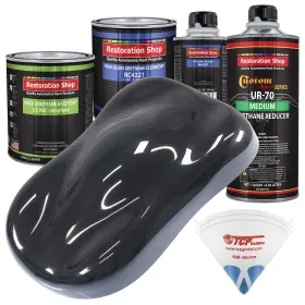 Restoration Shop 844927013213 Phantom Black Pearl Low Voc Urethane Basecoat With Clearcoat Auto Paint Comple