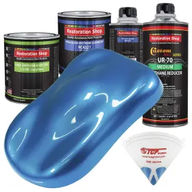 Restoration Shop 844927014456 Intense Blue Metallic Low Voc Urethane Basecoat With Clearcoat Auto Paint Comp