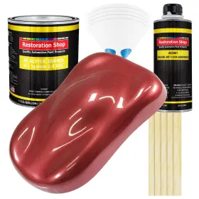 Restoration Shop 844998028949 Ford Mustang Candy Apple Red Metallic Acrylic Enamel Auto Paint - Complete