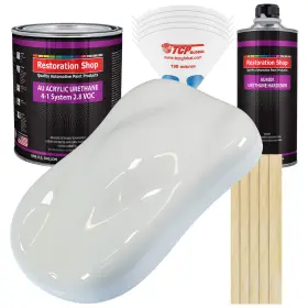 Restoration Shop 844998030706 Cameo White Acrylic Urethane Auto Paint-complete Gallon Paint Kit-professional