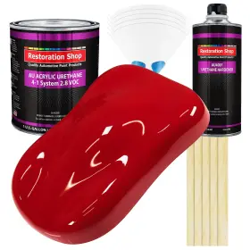 Restoration Shop 844998030942 Torch Red Acrylic Urethane Auto Paint Complete Gallon Kit Professional
