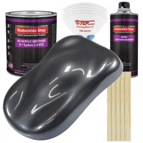 Restoration Shop 844998030997 Gunmetal Grey Metallic Acrylic Urethane Auto Paint Complete Gallon Kit