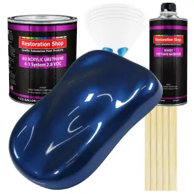 Restoration Shop 844998031147 - Daytona Blue Metallic Acrylic Urethane Auto Paint Complete