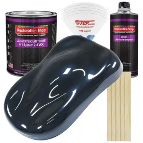 Restoration Shop 844998031192 Dark Midnight Blue Pearl Acrylic Urethane Auto Paint Complete Gallon Kit
