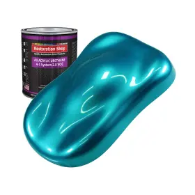 Restoration Shop 848849032857 Teal Green Metallic Acrylic Urethane Gallon Only Auto Paint