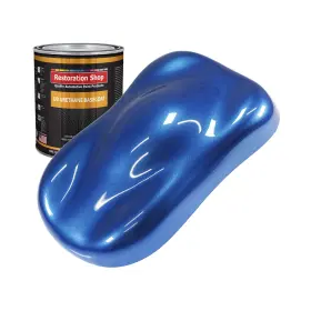 Restoration Shop 848849036459 Burn Out Blue Metallic Urethane Basecoat Auto Paint Quart Color Only P